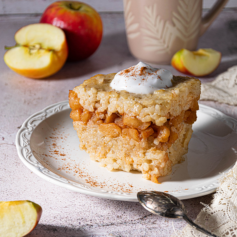 Gâteau de riz aux pommes (végétalien, vegan)